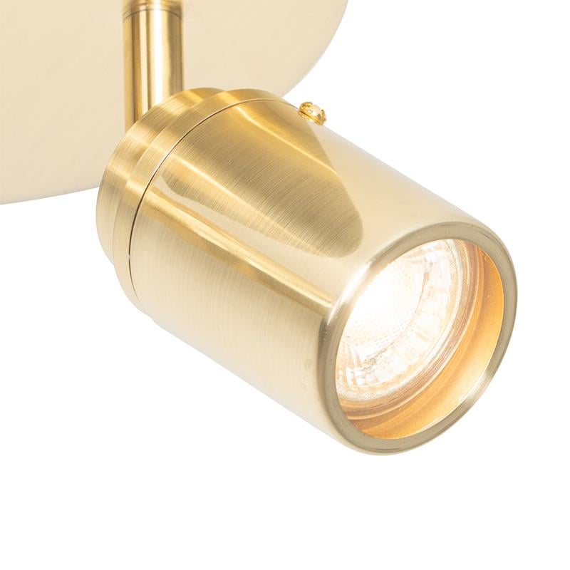 QAZQA Moderne badkamer spot messing 2-lichts IP44 - Ducha