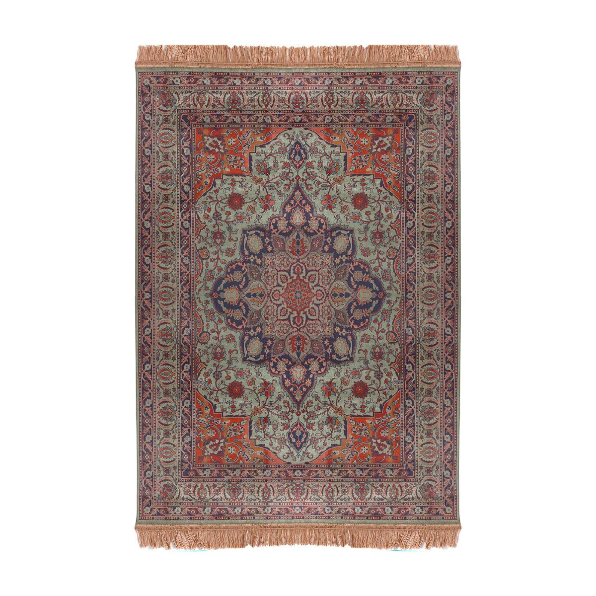Tier - Vintage Vloerkleed Manami Groen met franjes