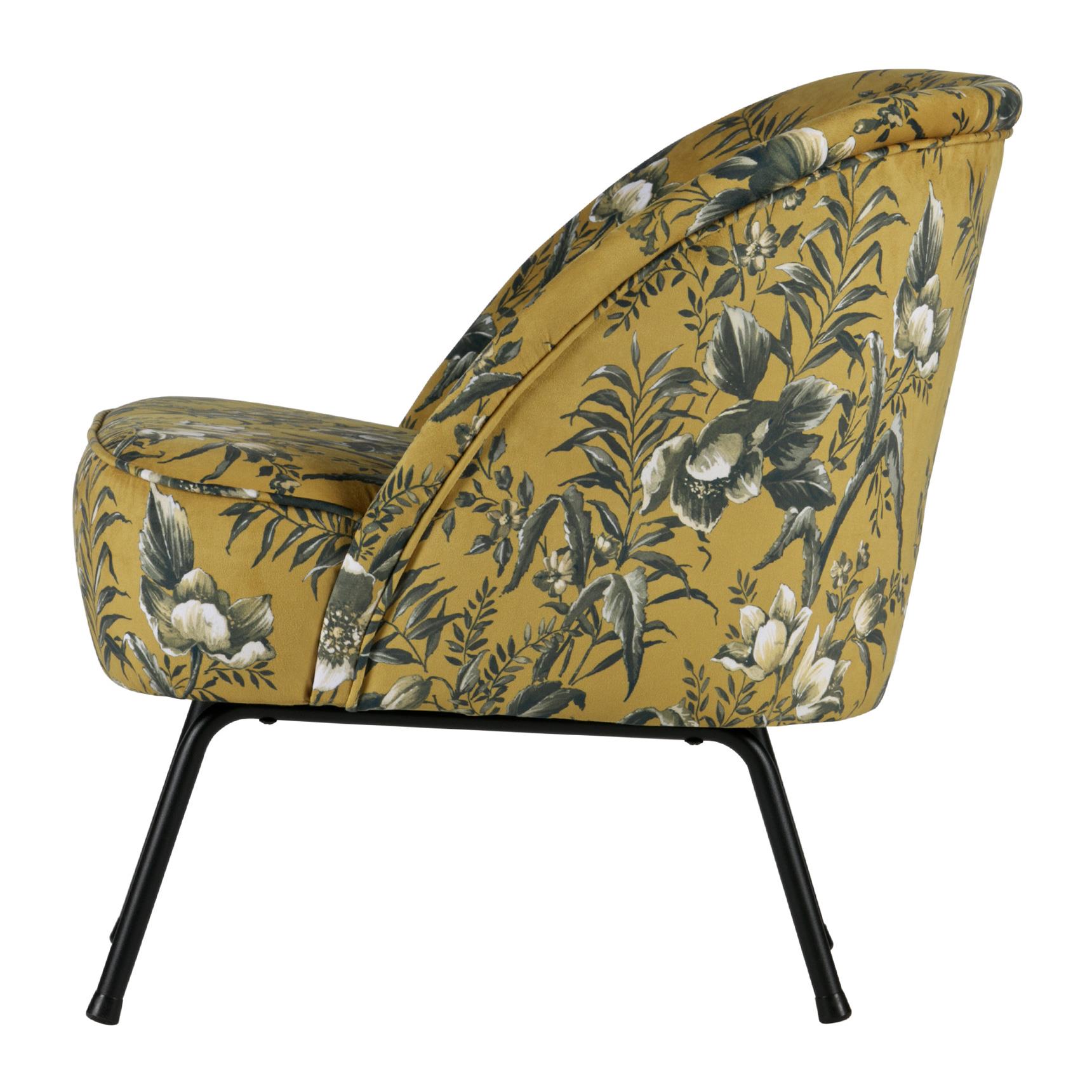 BePureHome Vogue Fauteuil - Fluweel Poppy Mosterd