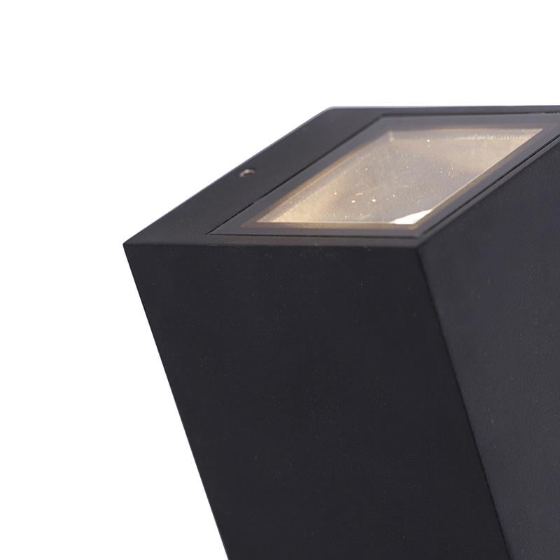 QAZQA Moderne wandlamp zwart 2-lichts AR70 IP54 - Baleno