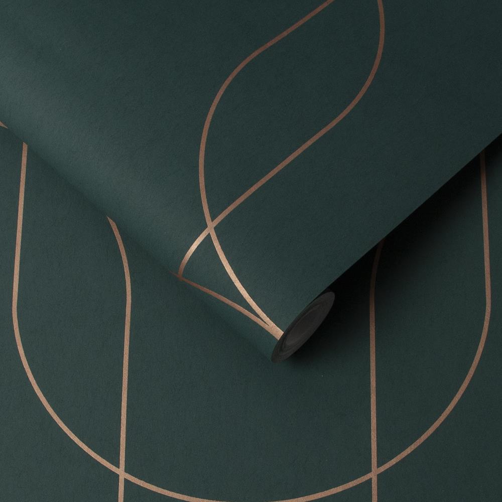 Graham & Brown - Vliesbehang - Palais Green & Copper - 10mx53cm