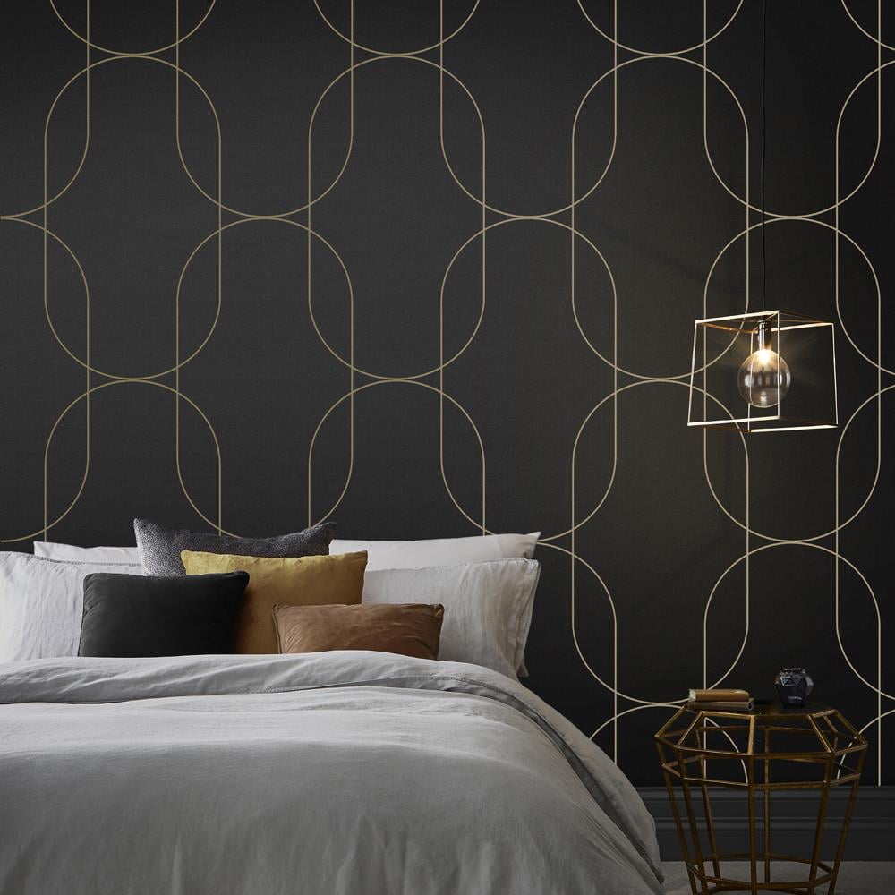 Graham & Brown - Vliesbehang - Palais Black & Gold - 10mx53cm