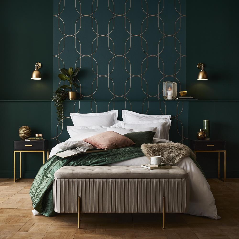 Graham & Brown - Vliesbehang - Palais Green & Copper - 10mx53cm
