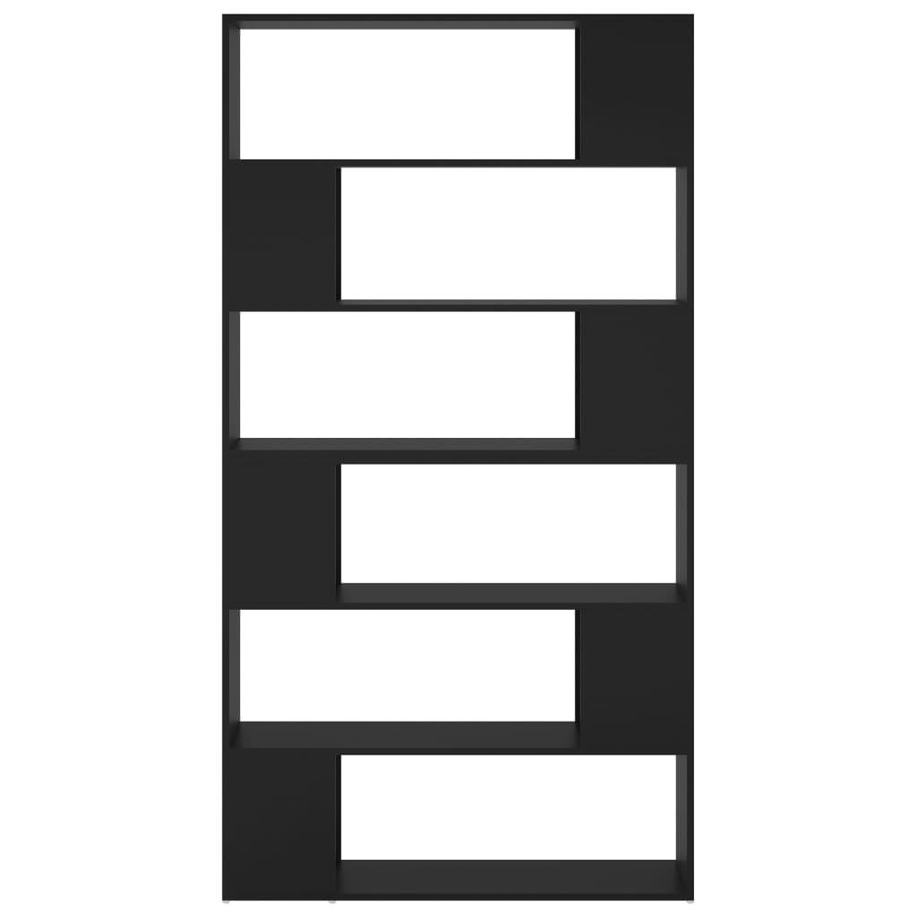 vidaXL Boekenkast|kamerscherm 100x24x188 cm zwart