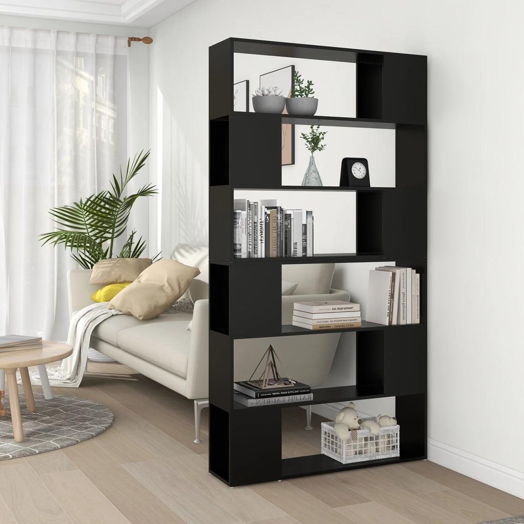 vidaXL Boekenkast|kamerscherm 100x24x188 cm zwart
