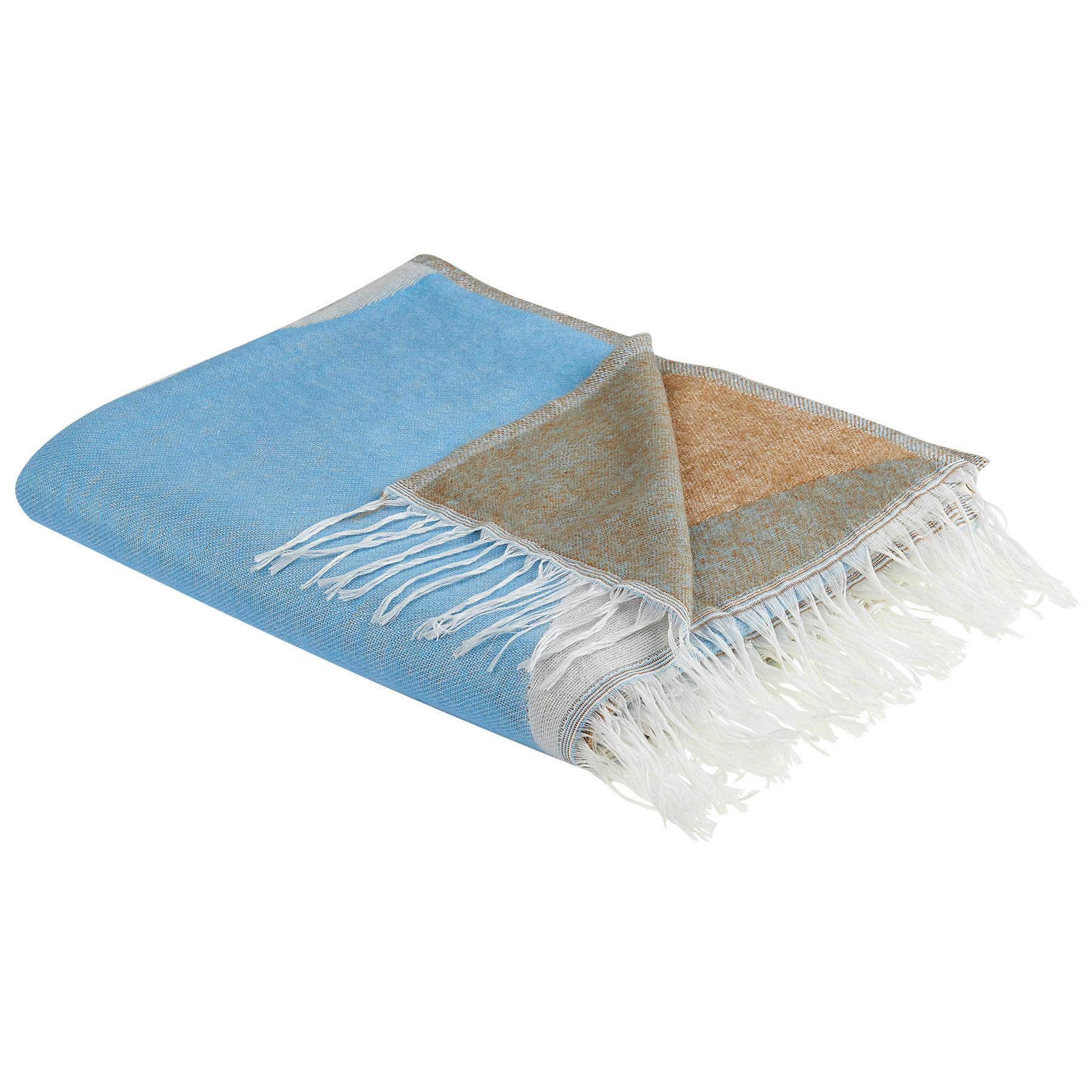 Beliani - PALHI - Plaid - Lichtblauw - 130 x 170 cm - Polyester