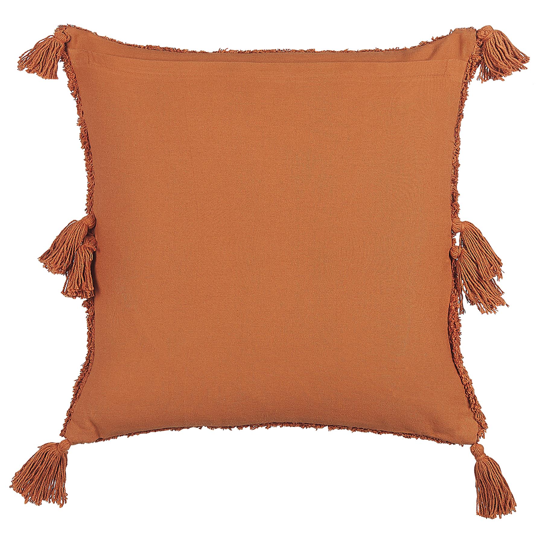 Beliani - AVIUM - Sierkussen set van 2 - Oranje - 45 x 45 cm - Katoen