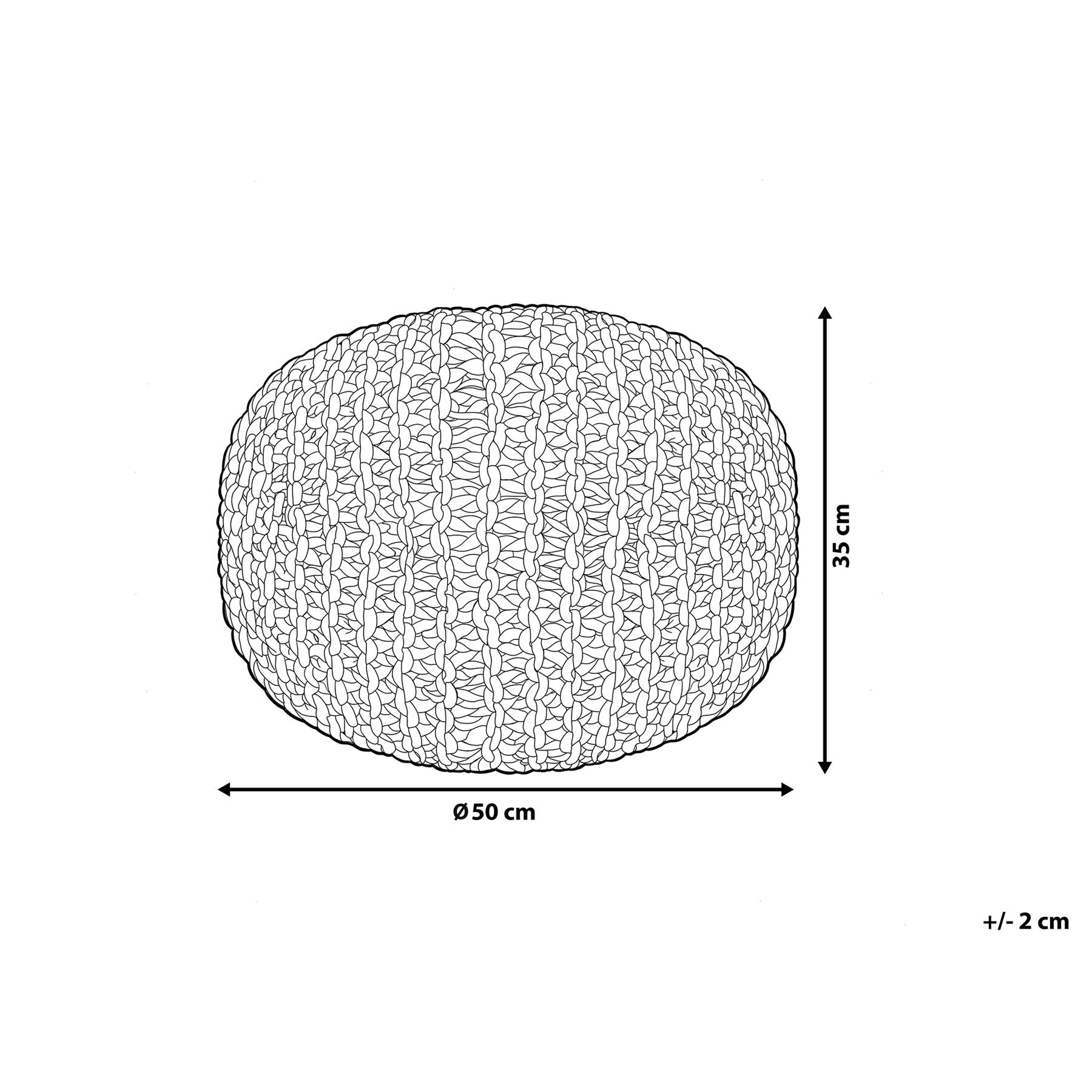 Beliani - CONRAD - Poef - Koper - 50 cm - Katoen