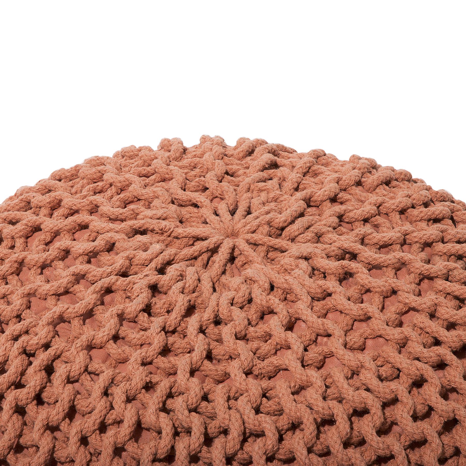 Beliani - CONRAD - Poef - Koper - 50 cm - Katoen