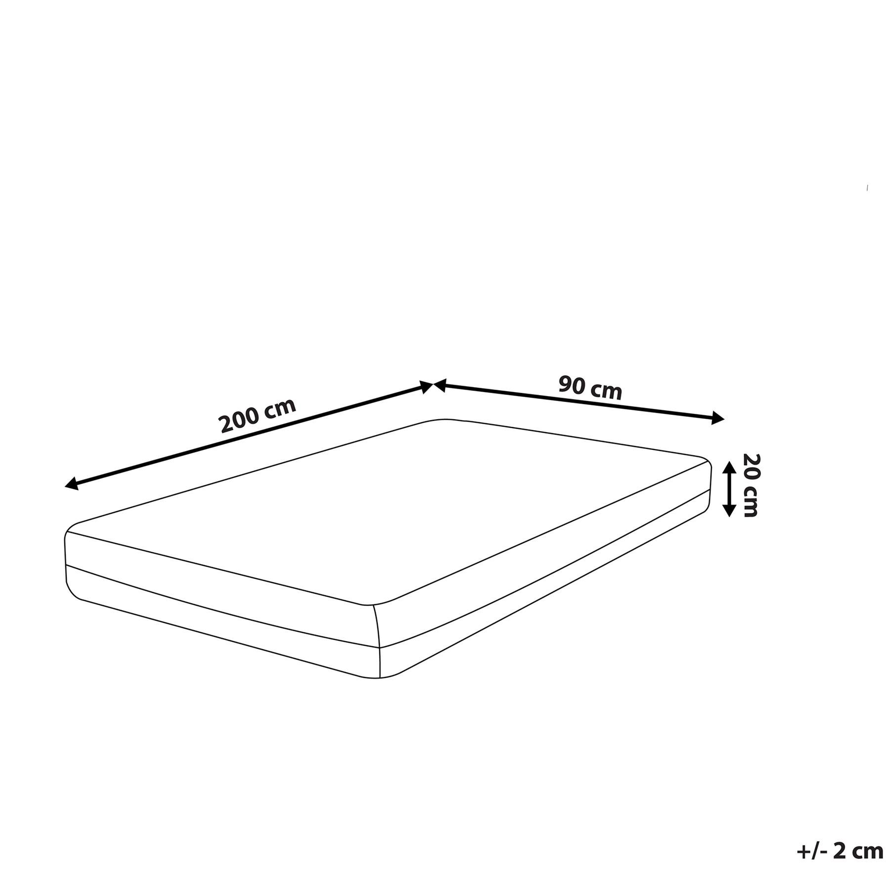 Beliani - GLEE - Traagschuimmatras - Wit - 90 x 200 cm - Polyester