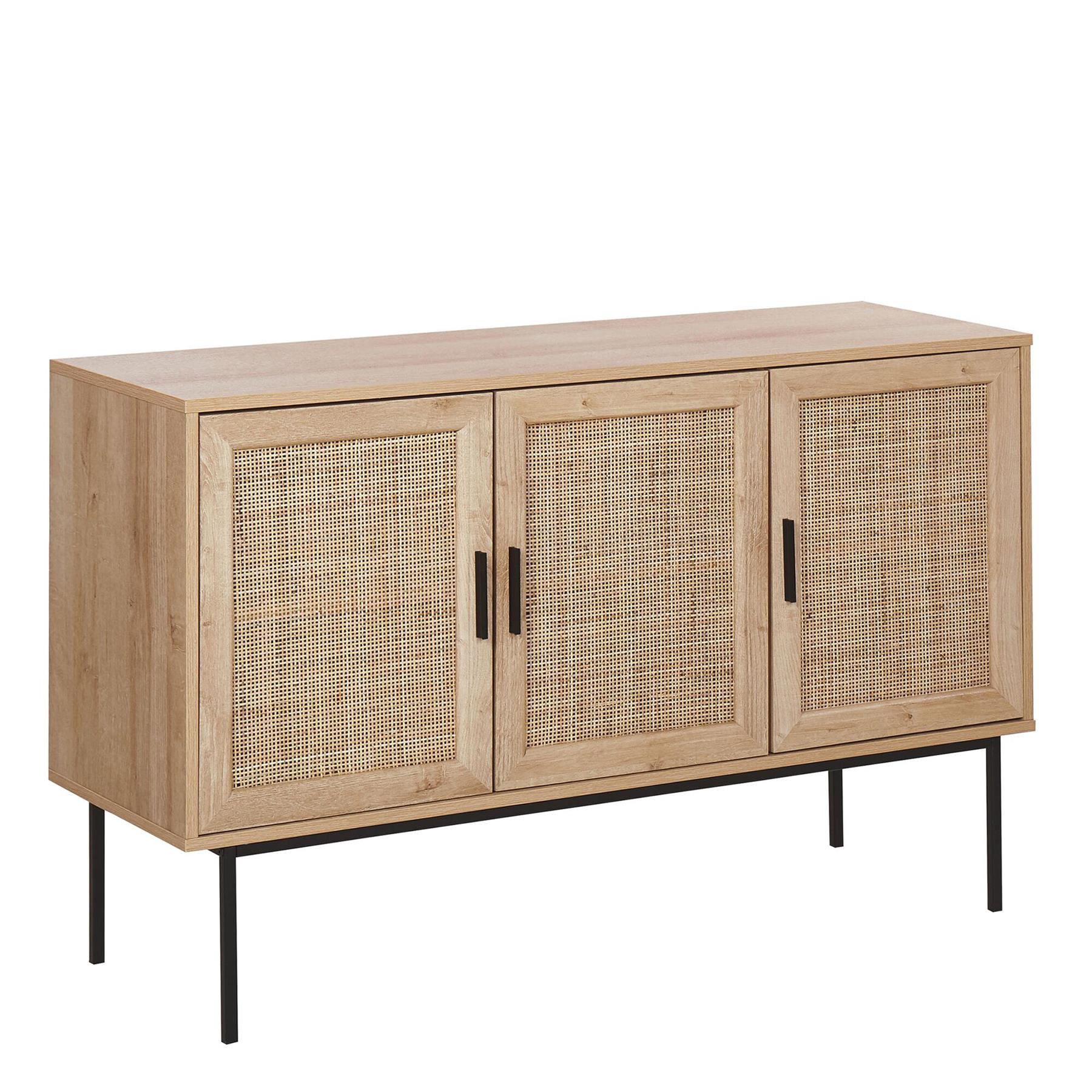Beliani - PASCO - Sideboard 3 deuren - Lichte houtkleur - Vezelplaat