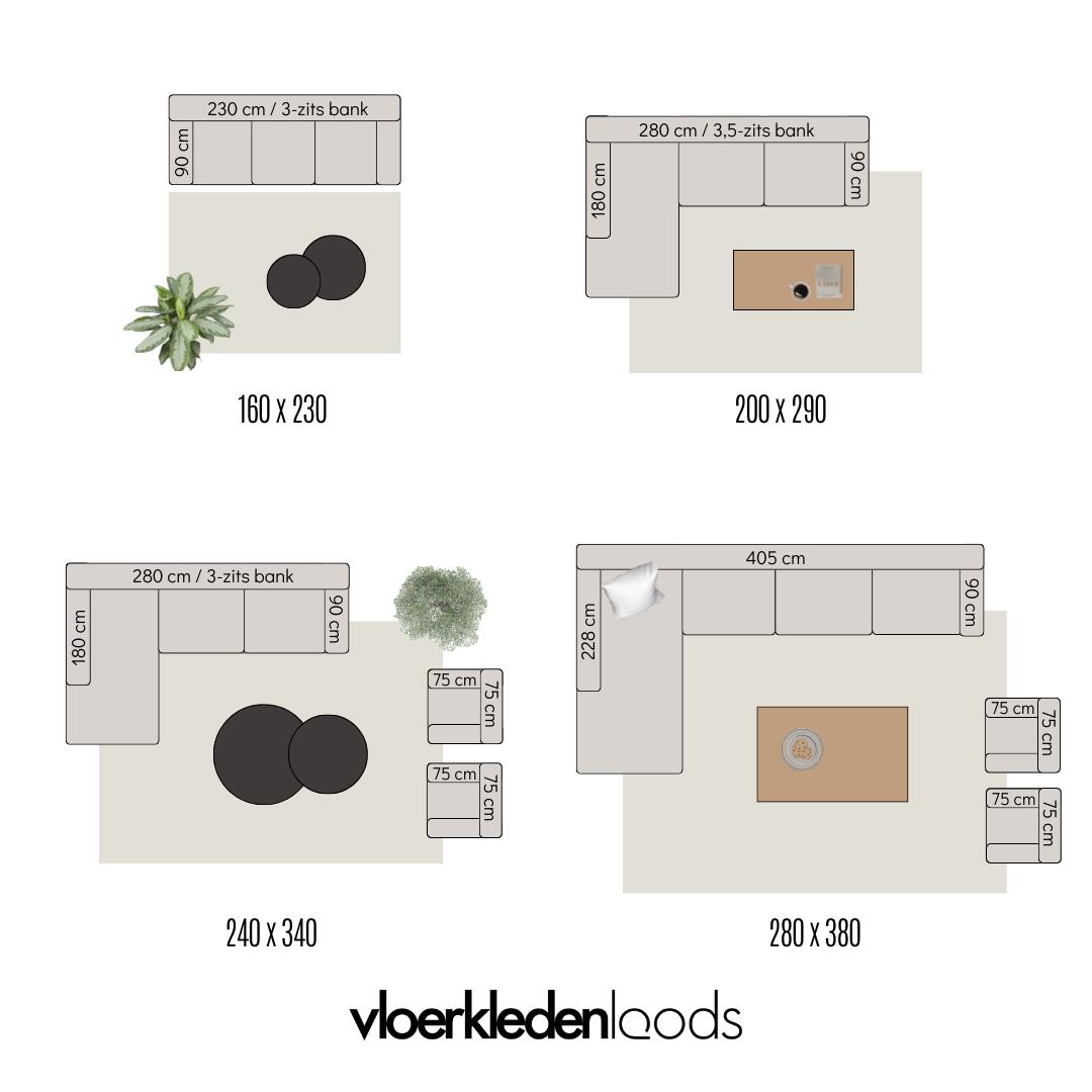 Interieur05 Wollen Vloerkleed Groen Vik 200 x 290 cm (L)