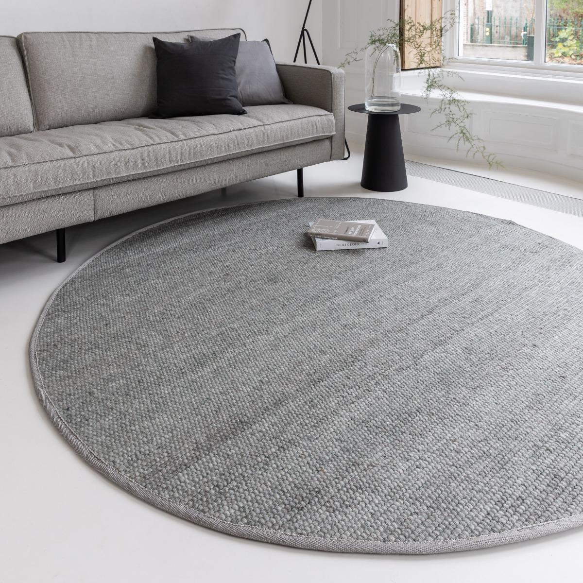 Interieur05 Wollen Vloerkleed Rond Groen Vik 200cm (L)