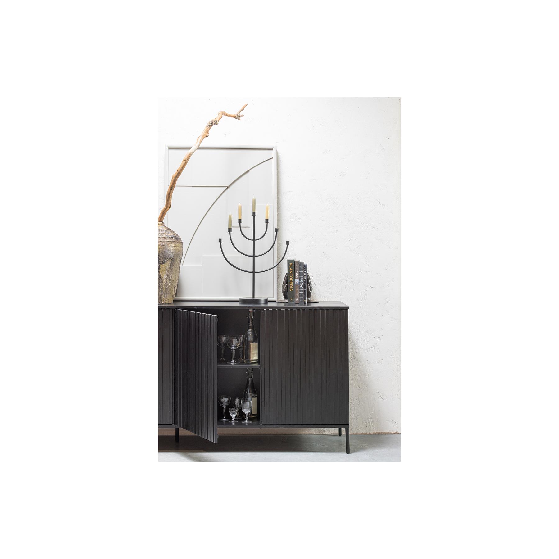 WOOOD Sina Boekenstandaard - Metaal - Antique Zwart - 18x12x15