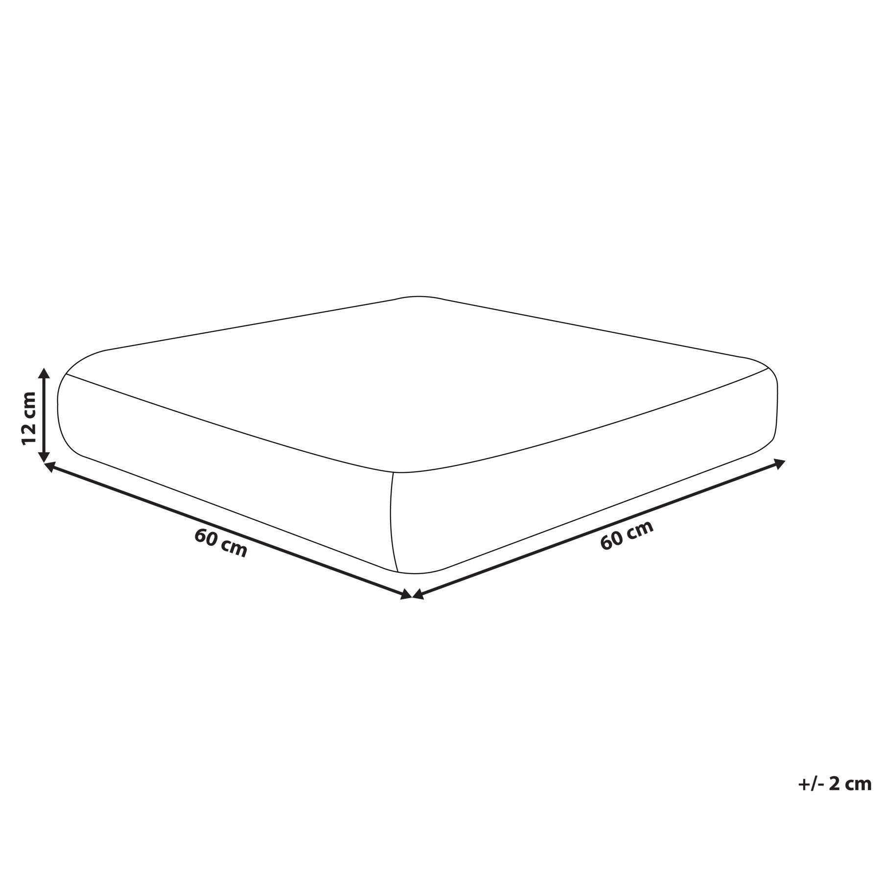 Beliani - CLONE - Poef - Geel - 60 cm - Katoen