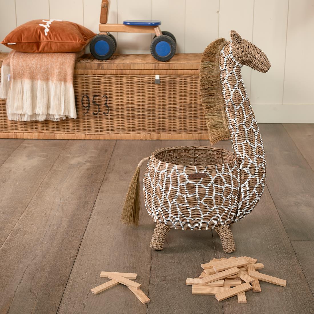 Rivièra Maison - Opbergkist Cobblers Wharf Maine, R36-rattan, Mahoniehout, 40x45x160 cm