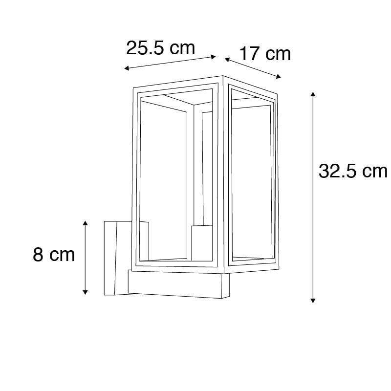 QAZQA Industriële buitenwandlamp grijs IP44 - Sutton Up