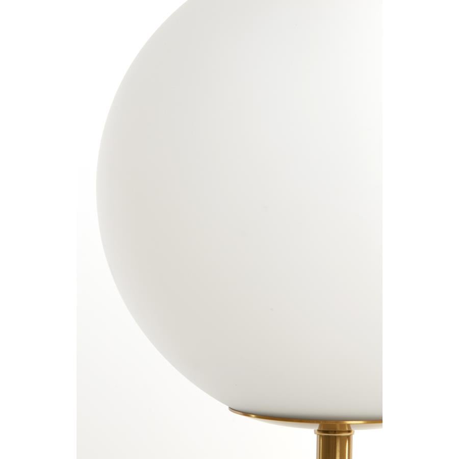 Light&living Tafellamp Ø20x35 cm MEDINA antiek brons+glas mat wit