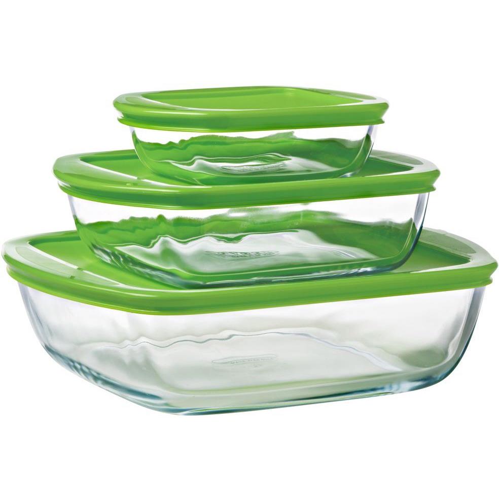 Pyrex - Schaal Vierkant met Deksel, 0,35 liter - Pyrex | Cook & Store