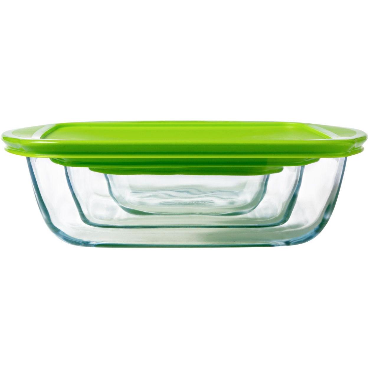 Pyrex - Schaal Vierkant met Deksel, 0,35 liter - Pyrex | Cook & Store