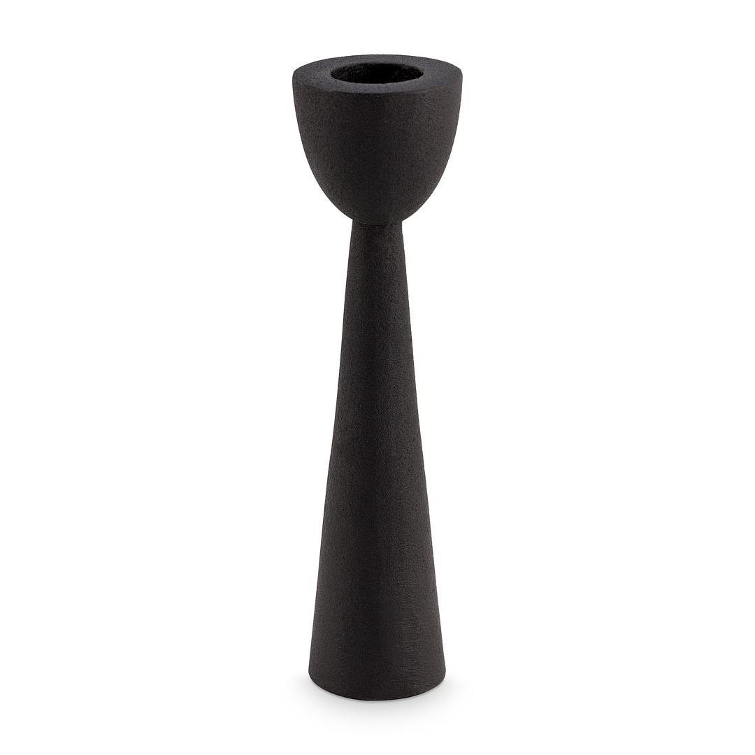 vtwonen Kandelaars - 2 Stuks - Metaal - Zwart - Hoogte 16cm