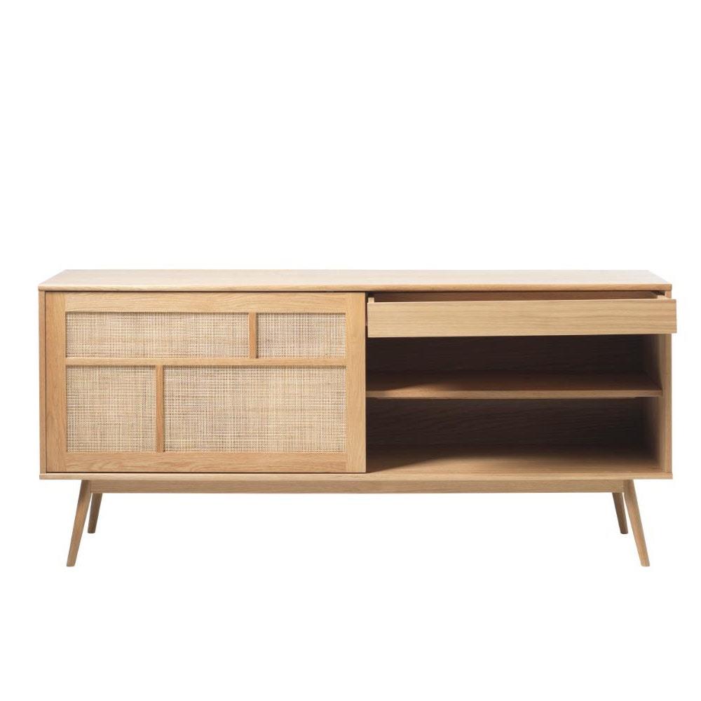 Olivine Boas Sideboard Naturel - Hout - Rattan - B 180 cm