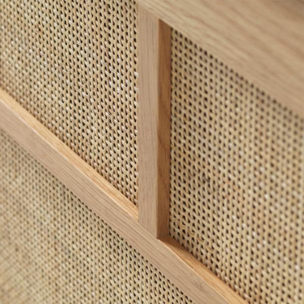 Olivine Boas Sideboard Naturel - Hout - Rattan - B 180 cm