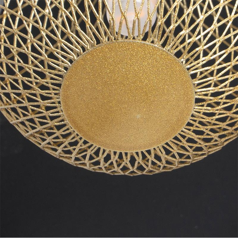 QAZQA Moderne plafondlamp zwart met goud 5-lichts - Athens Wire