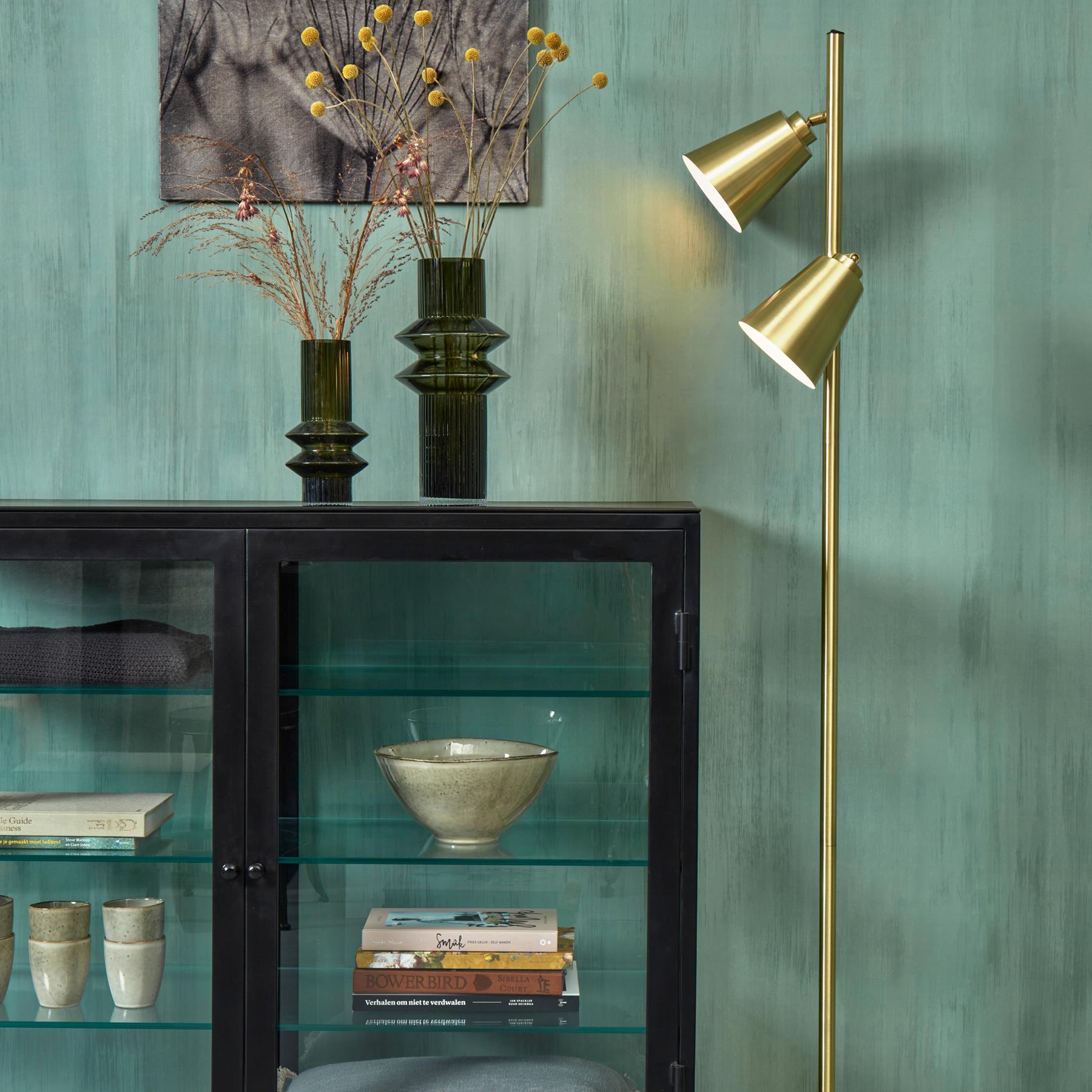 It's about RoMi Bremen Vloerlamp - 2-kap - Goud