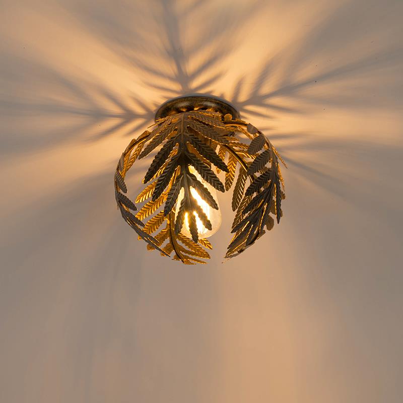 QAZQA Vintage plafondlamp goud 24 cm - Botanica
