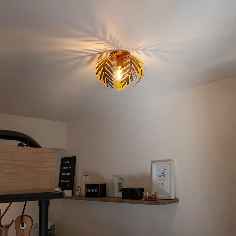 QAZQA Vintage plafondlamp goud 24 cm - Botanica