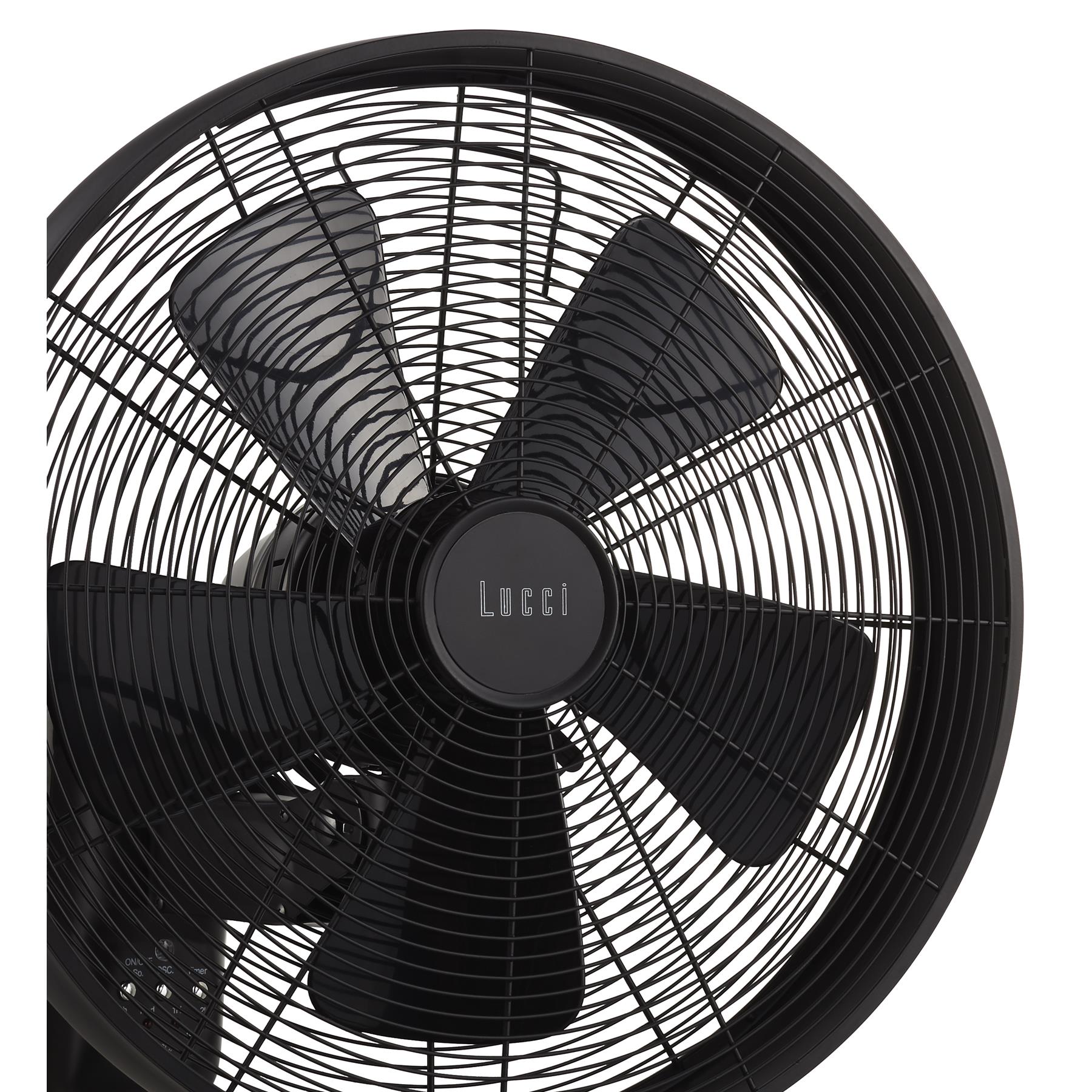Lucci Air Wandventilator Breeze Zwart Ø 46cm incl. Afstandsbediening