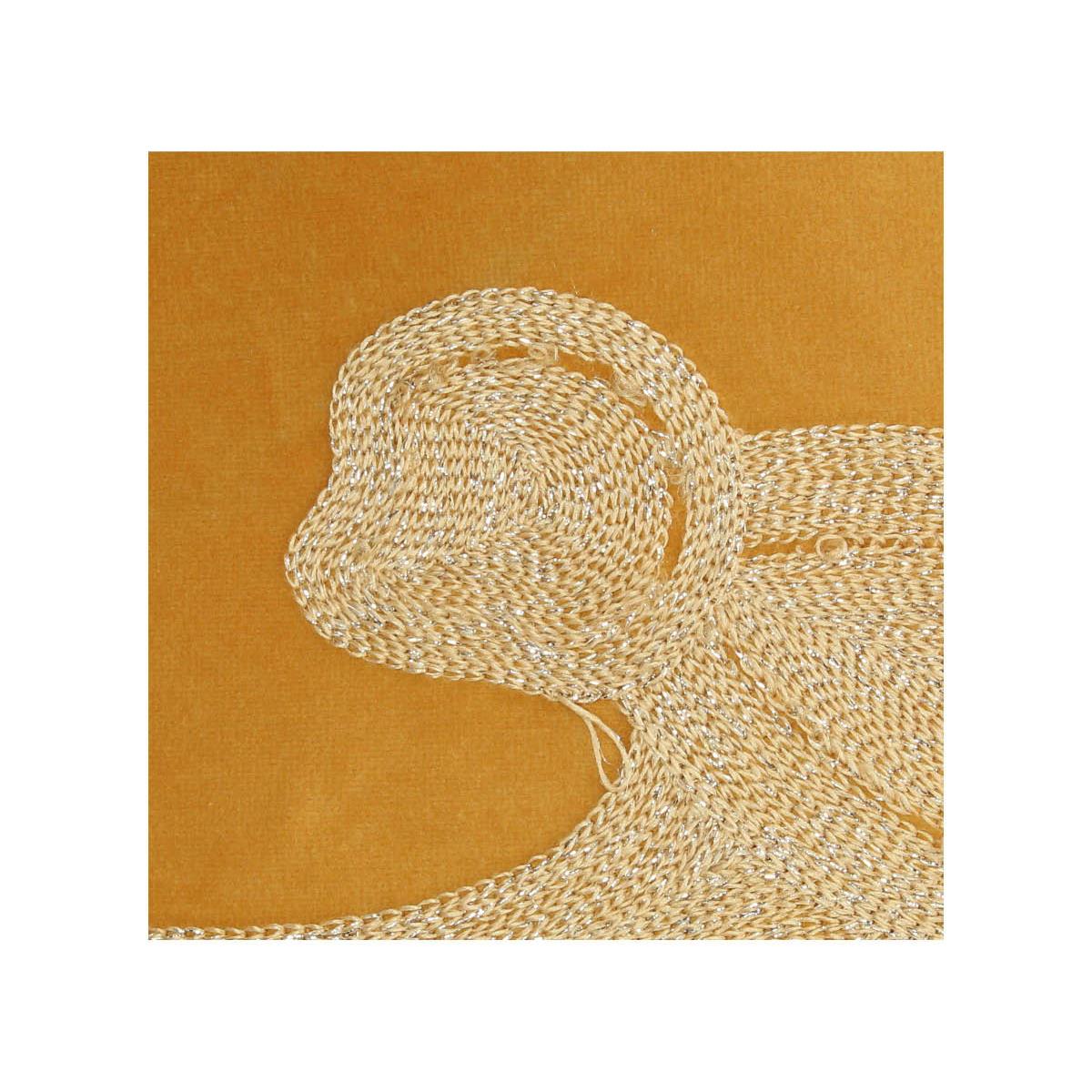 SVJ Home Decorations Apen Kussen - 40 x 60 cm - Fluweel - Geel
