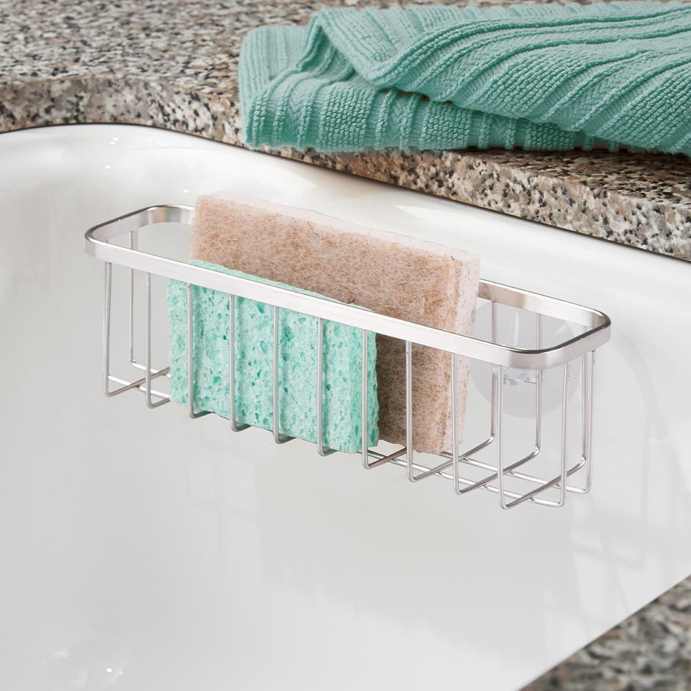 iDesign - Gootsteen Caddy met Zuignappen XL, RVS - iDesign | Gia