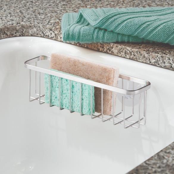iDesign - Gootsteen Caddy met Zuignappen XL, RVS - iDesign | Gia