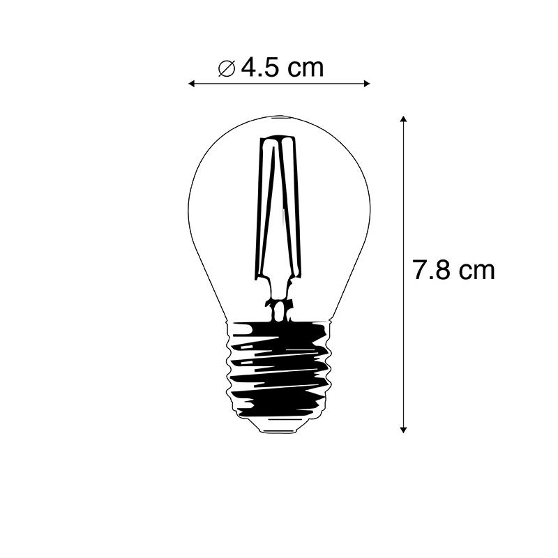 Ampoule LED E14 dimmable P45 goldline 3.5W 330 lm 2100K