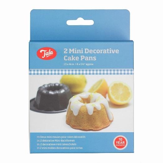 Tala - Mini Tulband Bakvorm, Set van 2 Stuks, 10 x 4 cm, Non-Stick - T