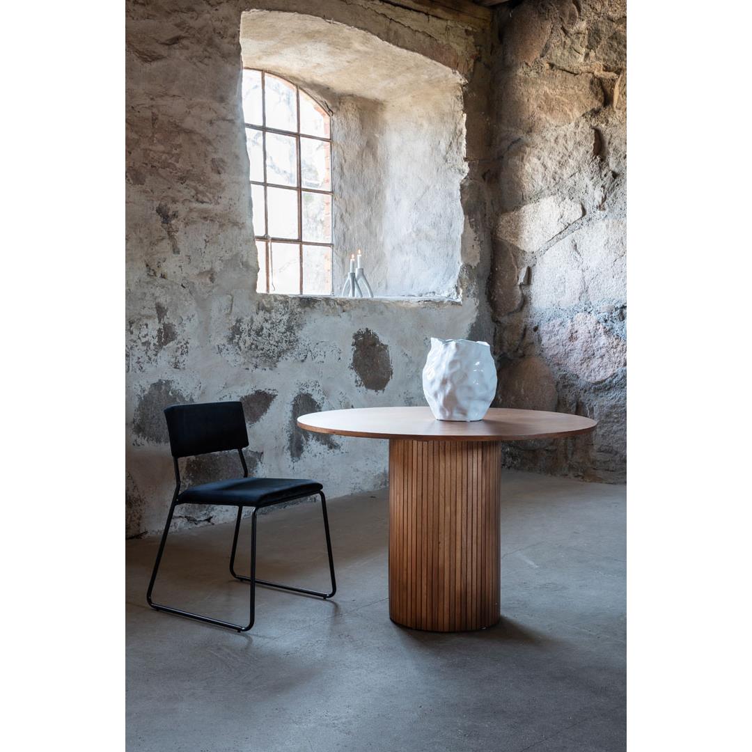 Hioshop Bianca eetkamertafel Ø110cm eik fineer.