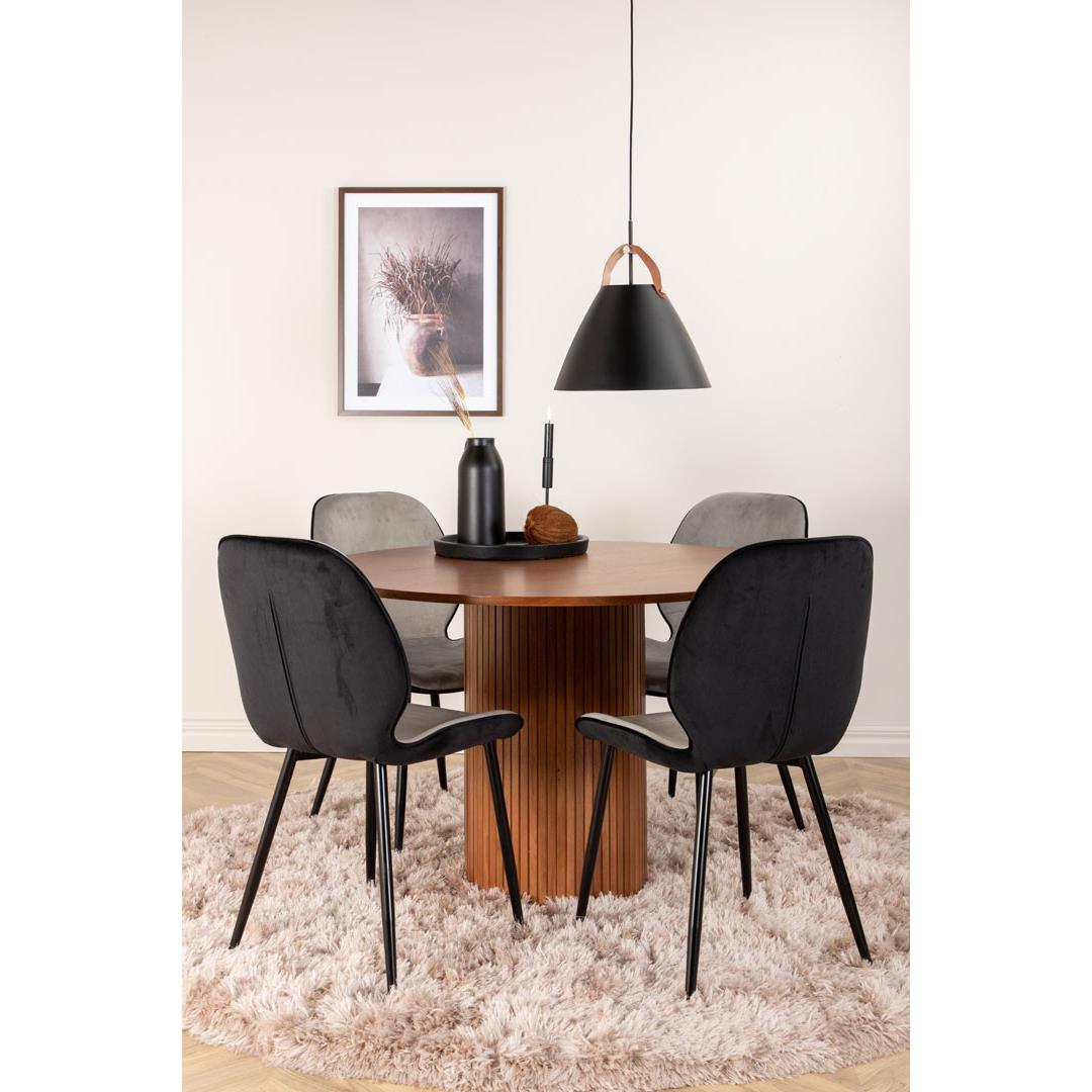 Hioshop Bianca eetkamertafel Ø110cm eik fineer.