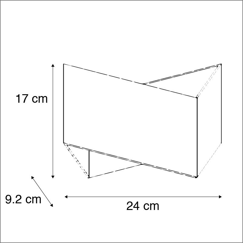 QAZQA Set van 2 design wandlampen wit - Fold