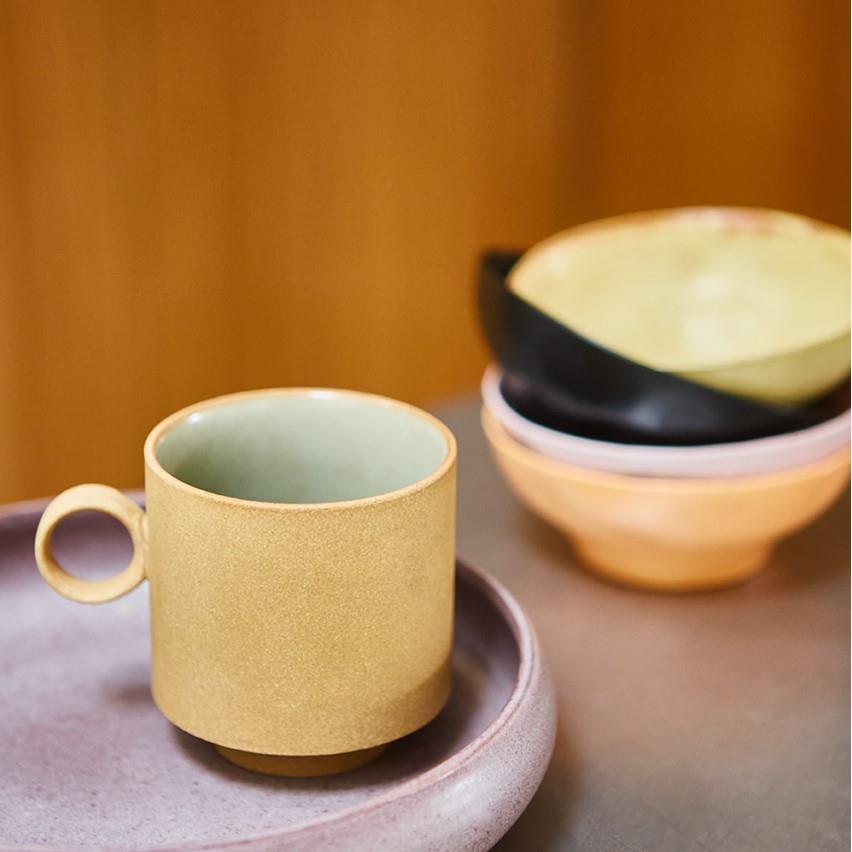 HKliving Bold & Basic Kom Ø 12,5 cm - Set van 4