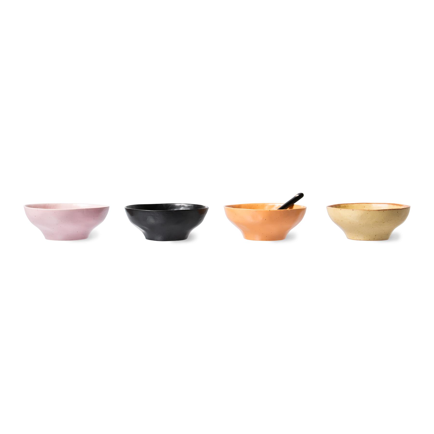 HKliving Bold & Basic Kom Ø 12,5 cm - Set van 4
