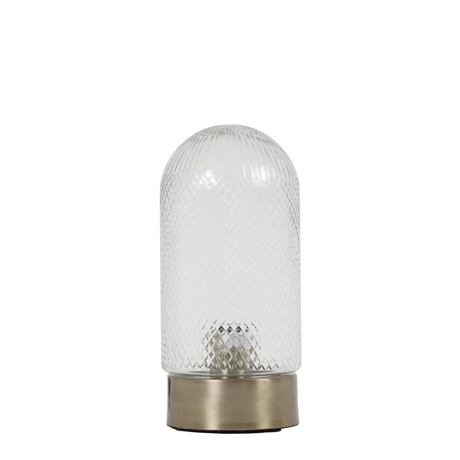 Light & Living Tafellamp DILARA - glas antiek brons - M