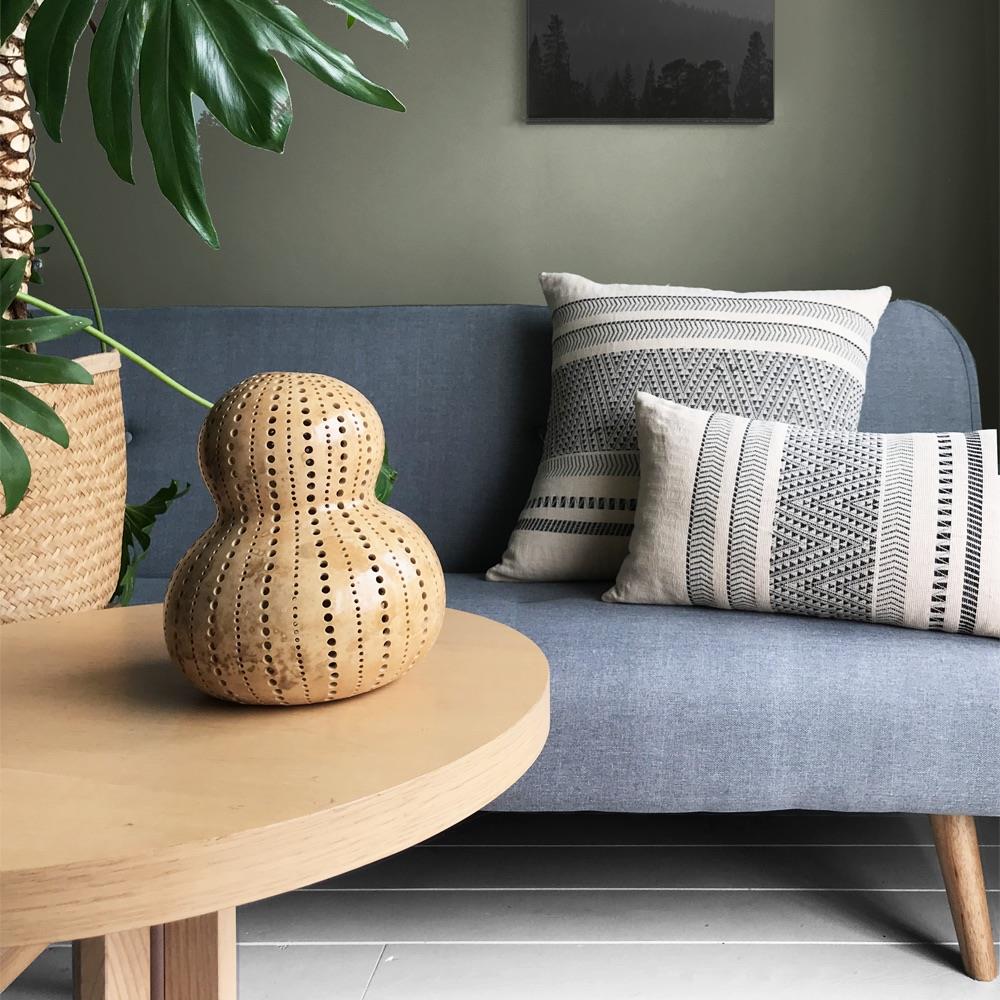 Malagoon Native Stripe Sierkussen 35 x 65 cm - Off White