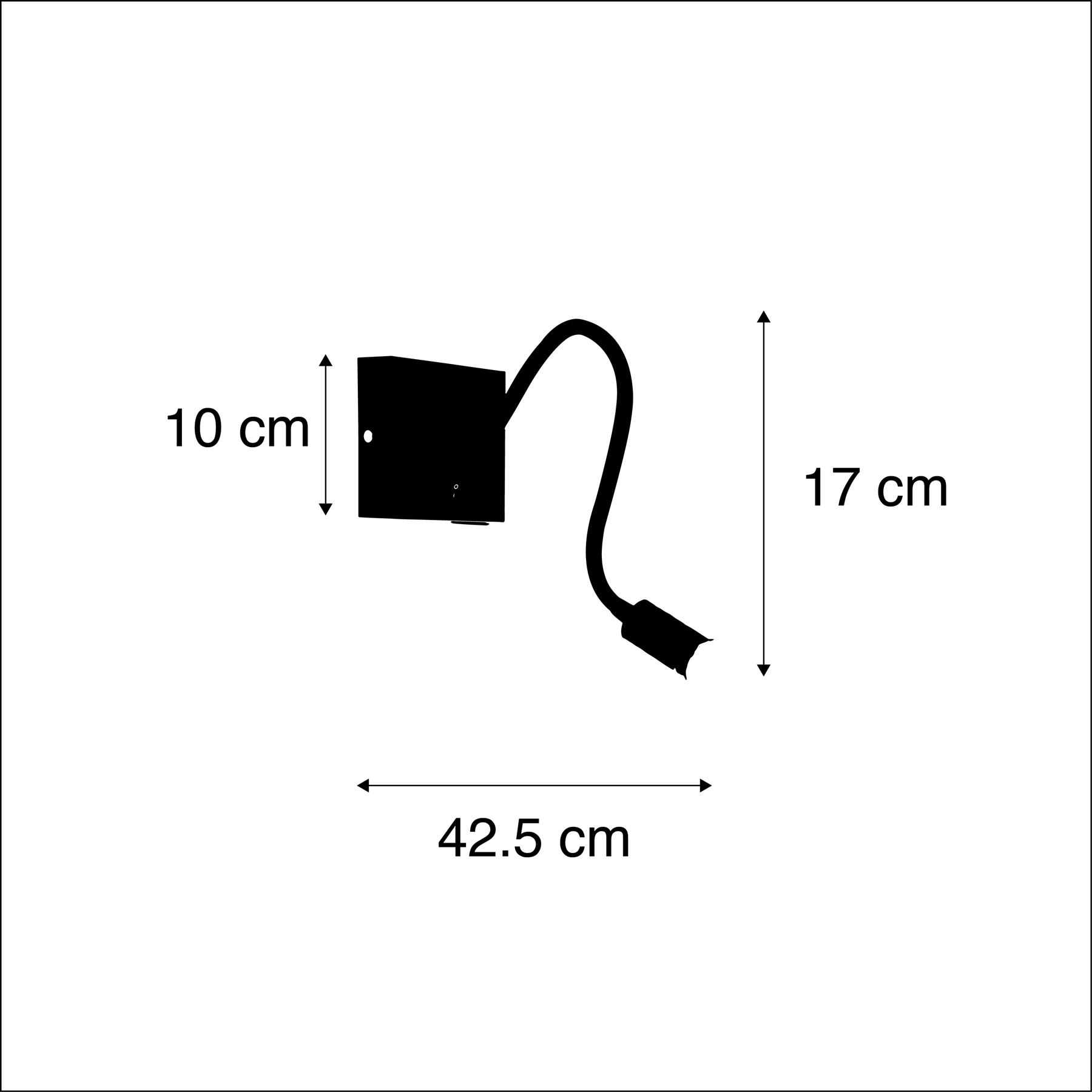 QAZQA Moderne flexibele wandlamp USB zwart - Zeno
