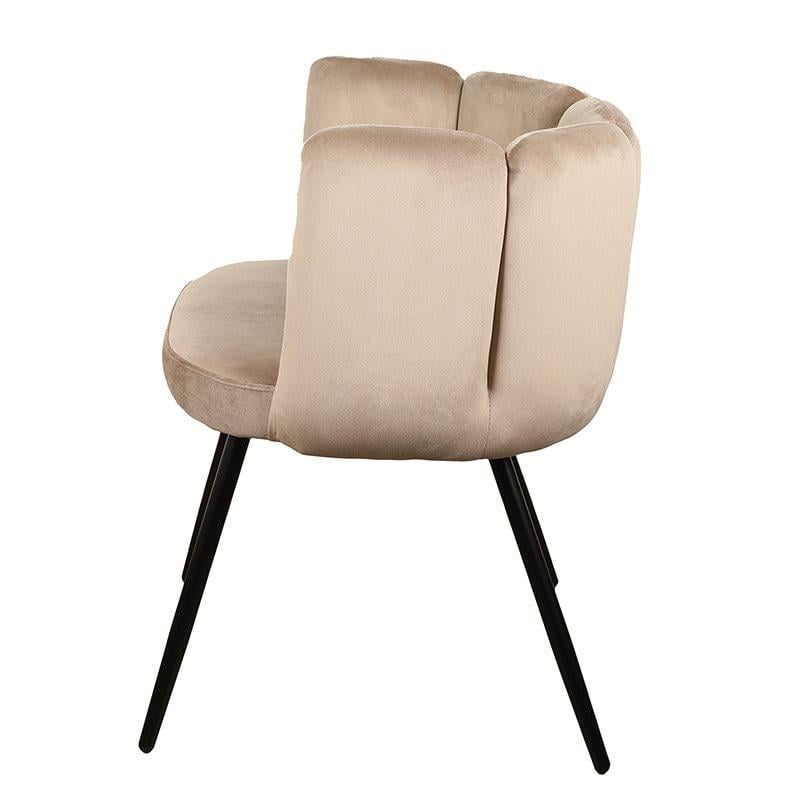 Pole to Pole Jupiter Eetkamerstoel - Velvet - Beige - Set van 2