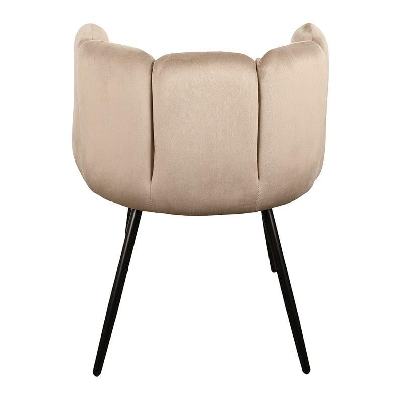 Pole to Pole Jupiter Eetkamerstoel - Velvet - Beige - Set van 2