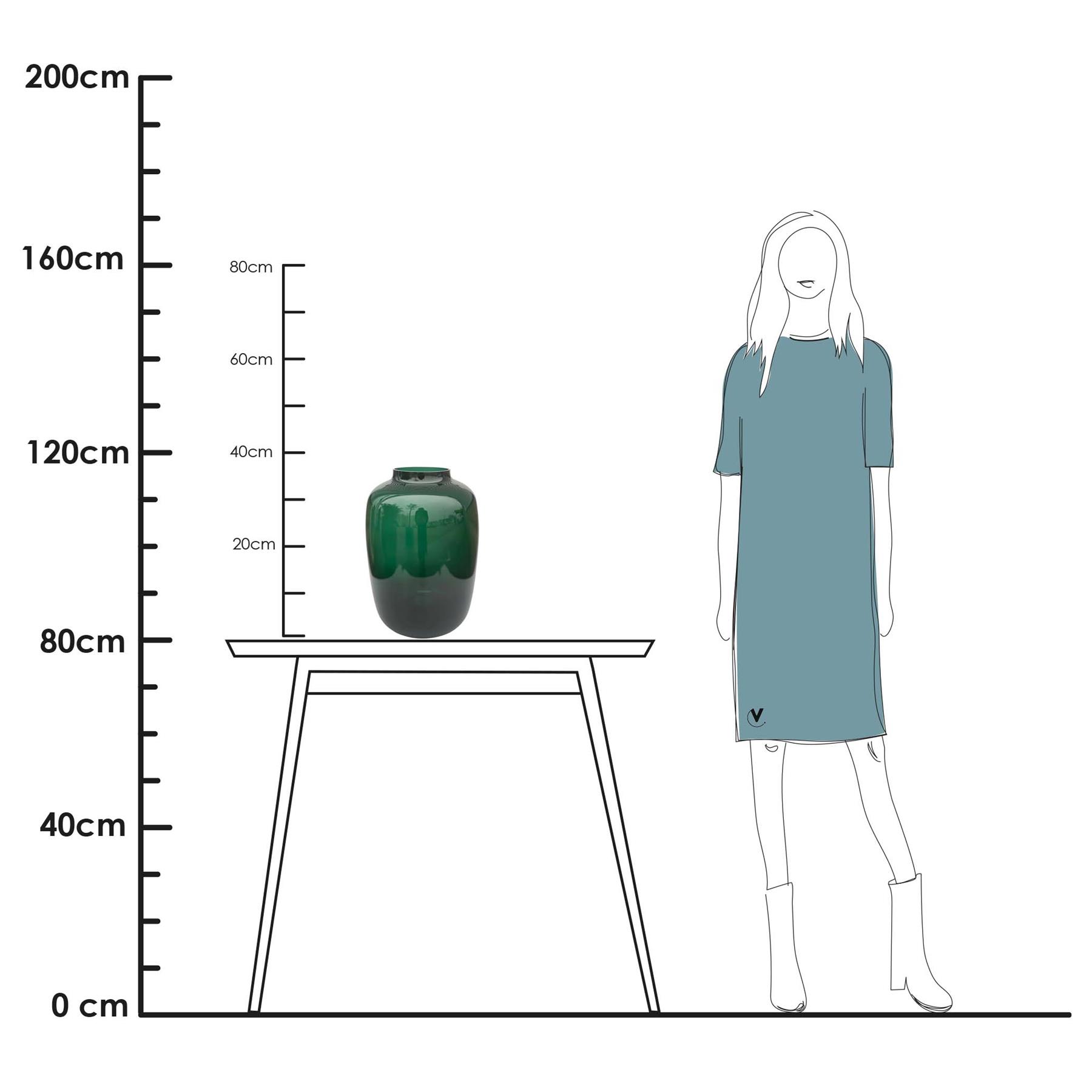 Vase The World - Artic M dark green Ø25 x H35 cm
