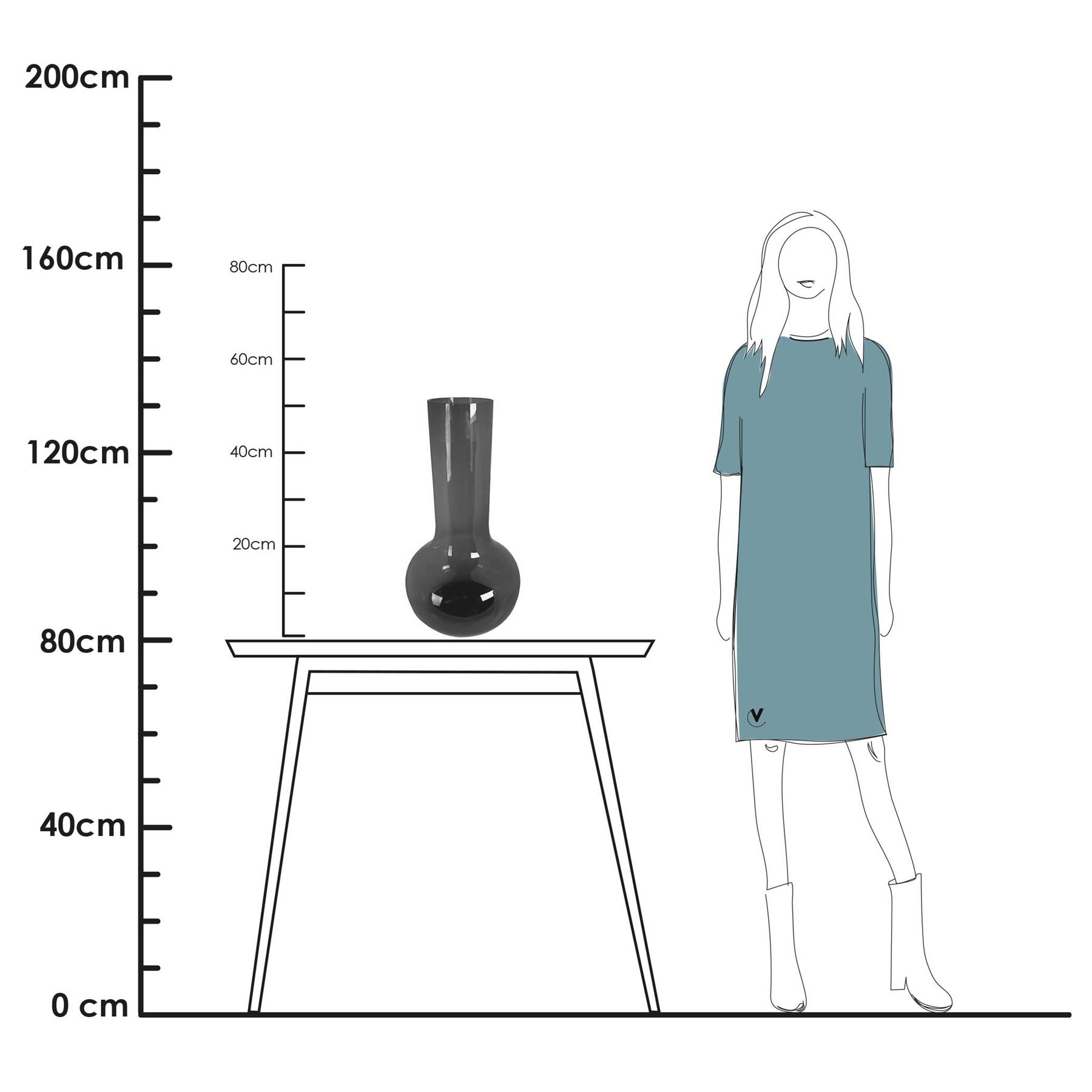 Vase The World - Seim big grey Ø28 x H50 cm