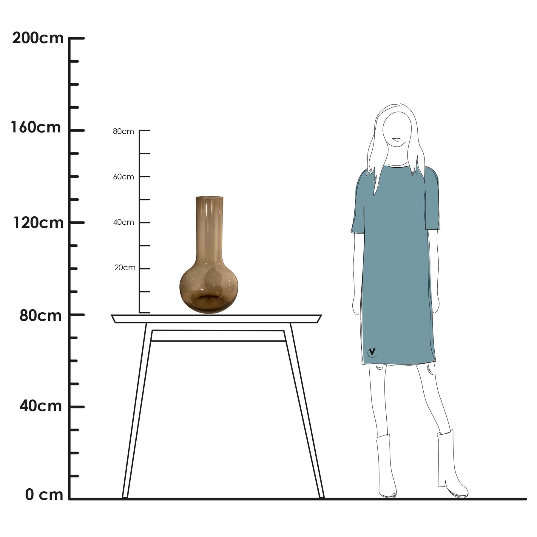 Vase The World - Seim big taupe Ø28 x H50 cm